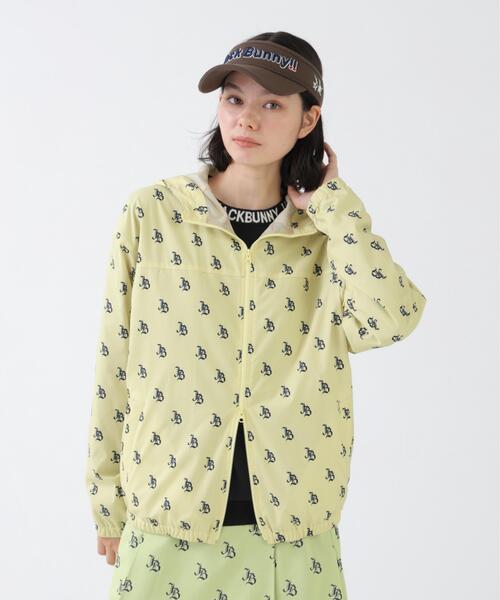 ゴシックロゴプリント裏メッシュフーディブルゾン (WOMENS)（ブルゾン