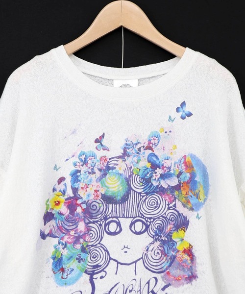 ScoLar(スカラー)の「ScoLar(スカラー) 花蝶スカラーちゃん ジャガードプルオーバー(Tシャツ/カットソー・レディース・ブラック/オフホワイト・MEDIUM)」の14枚目の写真