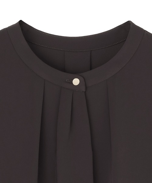 TOKYO SHIRTS(トウキョウシャツ)の「マットジョーゼット ボウタイブラウス 長袖 レディースデザインシャツ(シャツ/ブラウス・レディース・ブラウン/ホワイト・M/L)」の10枚目の写真