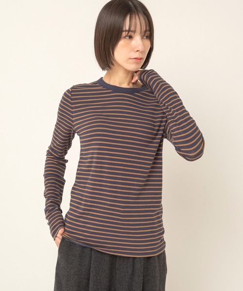 RNA-N(アールエヌエーエヌ)の「M2735 マシュマロタッチボーダークルーT(Tシャツ/カットソー・レディース・ネイビー/グレー/ボルドー/キナリ・FREE)」の12枚目の写真