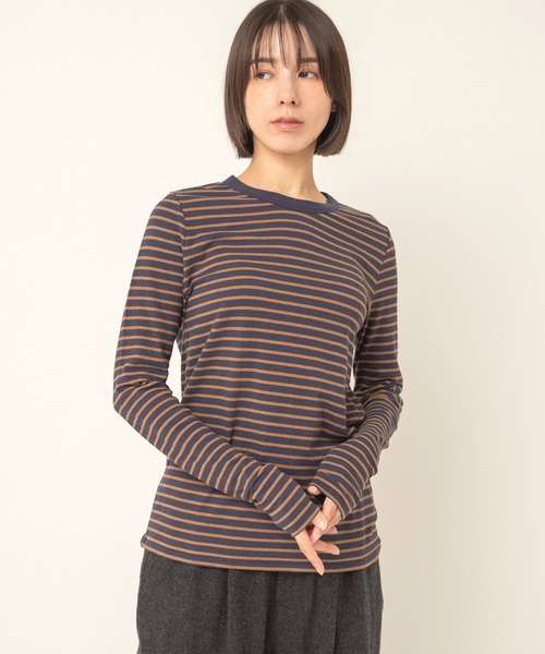 RNA-N(アールエヌエーエヌ)の「M2735 マシュマロタッチボーダークルーT(Tシャツ/カットソー・レディース・ネイビー/グレー/ボルドー/キナリ・FREE)」の15枚目の写真