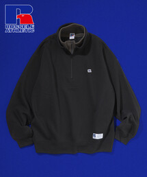 限定展開 RUSSELL ATHLETIC/ラッセルアスレチック RUSSELL ATHLETIC × FREAK'S STORE / 別注 ワンポイントロゴ フェイクレイヤード スタンド ジップスウェット