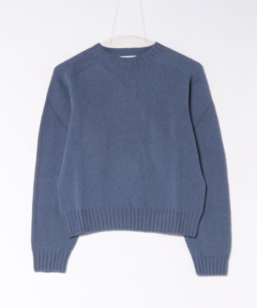Morris & Sons（モリスアンドサンズ）の「MORRIS & SONS | ジーロンラム クルーネックニット（ニット/セーター・レディース・グリーン/イエロー/パープル系その他/ブルー系その他/ピンク系その他/ブラウン系その他/オートミール/レッド/ブラック・00/0）」の5枚目の写真