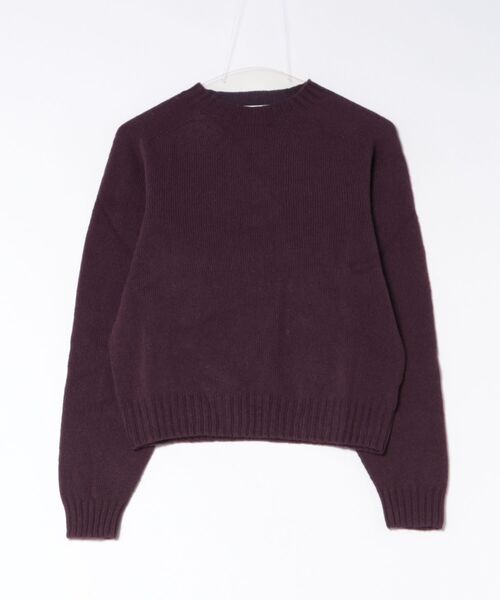 Morris & Sons（モリスアンドサンズ）の「MORRIS & SONS | ジーロンラム クルーネックニット（ニット/セーター・レディース・グリーン/イエロー/パープル系その他/ブルー系その他/ピンク系その他/ブラウン系その他/オートミール/レッド/ブラック・00/0）」の6枚目の写真