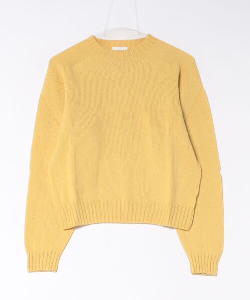 Morris & Sons（モリスアンドサンズ）の「MORRIS & SONS | ジーロンラム クルーネックニット（ニット/セーター・レディース・グリーン/イエロー/パープル系その他/ブルー系その他/ピンク系その他/ブラウン系その他/オートミール/レッド/ブラック・00/0）」の7枚目の写真