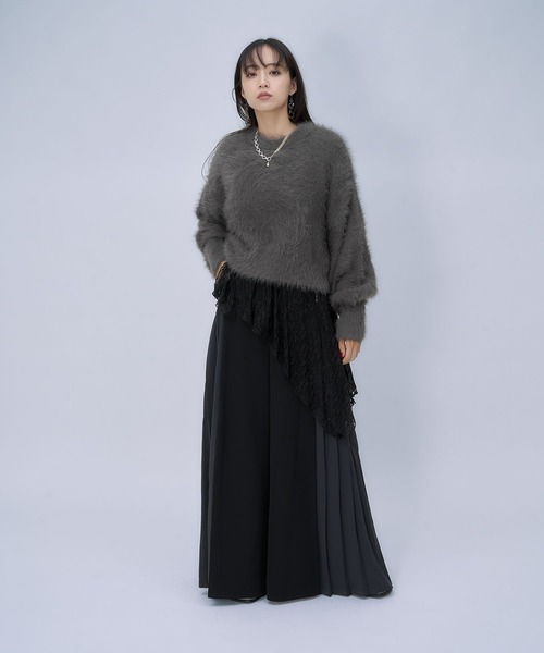 HARE（ハレ）の「アシメレースレイヤーカットソー(HARE)（Tシャツ/カットソー・レディース・ホワイト/ブラック・FREE）」の18枚目の写真