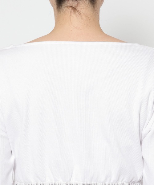 HARE（ハレ）の「アシメレースレイヤーカットソー(HARE)（Tシャツ/カットソー・レディース・ホワイト/ブラック・FREE）」の12枚目の写真