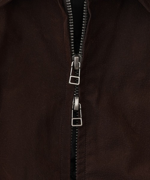 ADAM PATEK(アダムパテック)の「【ADAMPATECK/アダムパテック】mute faux suede loose zip blouson(ブルゾン・メンズ・ブラック/ブラウン・2/1)」の5枚目の写真