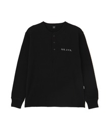 《WEB&DEPOT限定》HONEYCOMB HENRY WAFFLE L/S T-SHIRT / ハニカム ヘンリー ワッフル 長袖Tシャツ / AVIREX / アヴィレックス