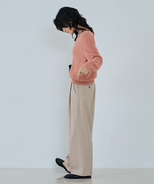 qualite（カリテ）の「【セットアップ可能】ウールサキソニータックパンツ（その他パンツ・レディース・ブラック/ベージュ・34/38/36）」の5枚目の写真
