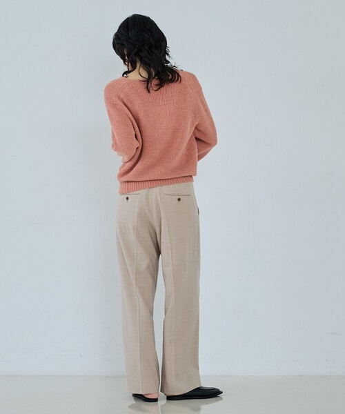 qualite（カリテ）の「【セットアップ可能】ウールサキソニータックパンツ（その他パンツ・レディース・ブラック/ベージュ・34/38/36）」の6枚目の写真