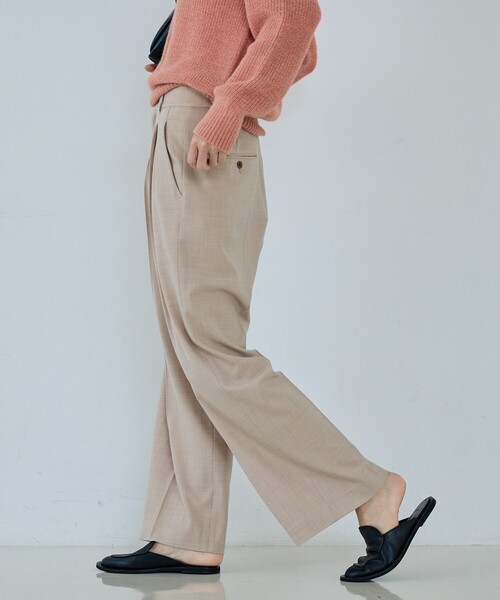 qualite（カリテ）の「【セットアップ可能】ウールサキソニータックパンツ（その他パンツ・レディース・ブラック/ベージュ・34/38/36）」の14枚目の写真