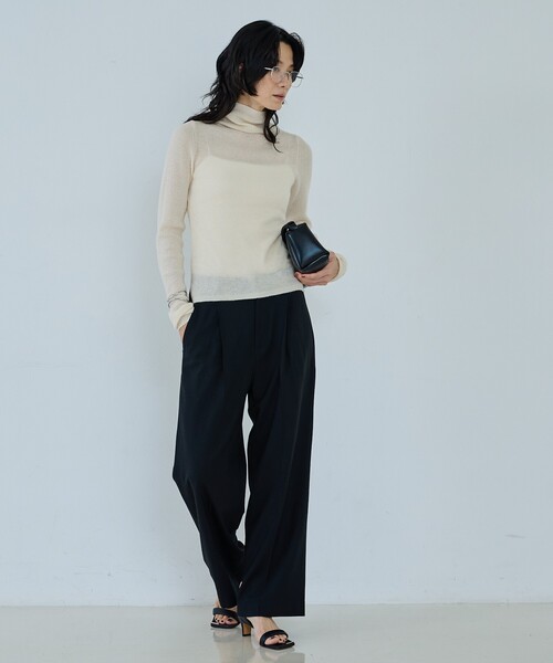 qualite（カリテ）の「【セットアップ可能】ウールサキソニータックパンツ（その他パンツ・レディース・ブラック/ベージュ・34/38/36）」の15枚目の写真