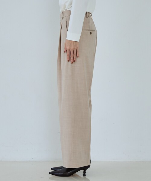 qualite（カリテ）の「【セットアップ可能】ウールサキソニータックパンツ（その他パンツ・レディース・ブラック/ベージュ・34/38/36）」の19枚目の写真