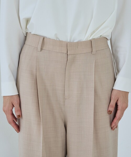 qualite（カリテ）の「【セットアップ可能】ウールサキソニータックパンツ（その他パンツ・レディース・ブラック/ベージュ・34/38/36）」の10枚目の写真