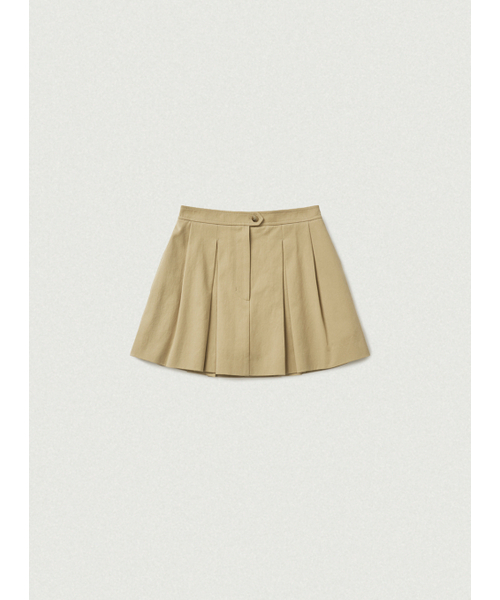 The Barnnet(ザバーネット)の「Wael Pleats Mini Skirt_Beige(スカート・レディース・その他・SMALL/MEDIUM)」の1枚目の写真