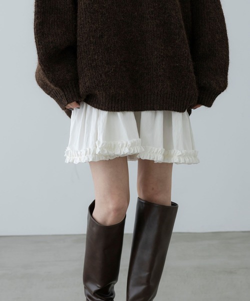 LOWRYS FARM(ローリーズファーム)の「レースアップミニワンピース/2P 1094312(ワンピース・レディース・ブラウン/グリーン/アイボリー・FREE)」の5枚目の写真