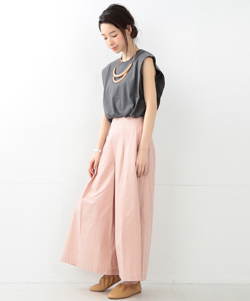 Ray BEAMS（レイビームス）の「Ray BEAMS / ショルダータック ノースリーブ T（Tシャツ/カットソー・レディース・オフホワイト/チャコールグレー/ミント・ONE SIZE）」の6枚目の写真