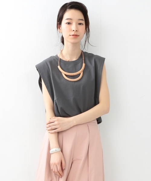 Ray BEAMS（レイビームス）の「Ray BEAMS / ショルダータック ノースリーブ T（Tシャツ/カットソー・レディース・オフホワイト/チャコールグレー/ミント・ONE SIZE）」の10枚目の写真