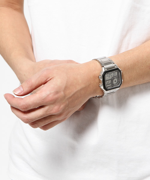 CASIO（カシオ）の「【CASIO/カシオ】ワールドタイム　メタル（デジタル腕時計・メンズ・シルバー・FREE）」の5枚目の写真