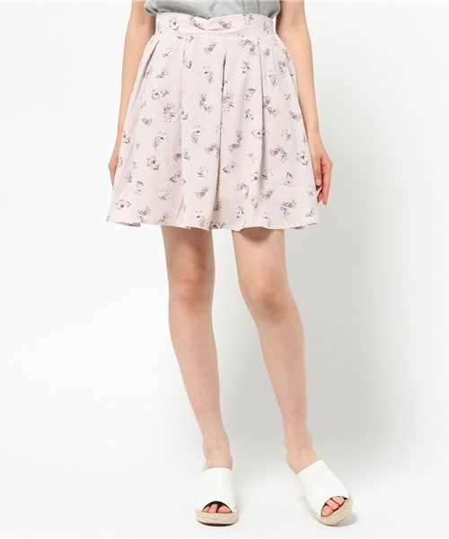 earth music&ecology（アースミュージックアンドエコロジー）の「花柄スカパン（その他パンツ・レディース・ネイビー/ライトピンク/サックスブルー/オフホワイト・FREE）」の4枚目の写真