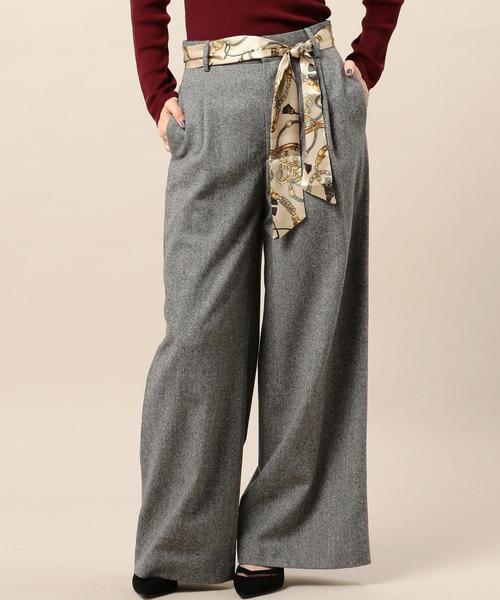 BEAUTY&YOUTH UNITED ARROWS(ビューティーアンドユースユナイテッドアローズ)の「BY ビッグヘリンボーンワイドパンツ◆(その他パンツ・レディース・オフホワイト/ダークグレー・MEDIUM/SMALL)」の2枚目の写真