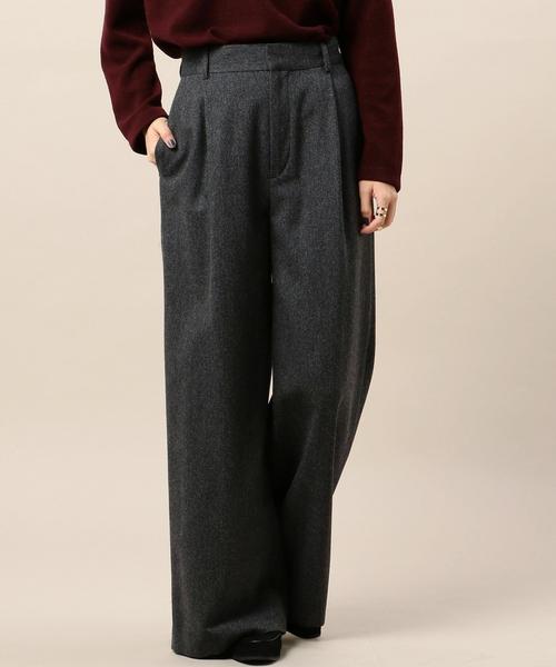 BEAUTY&YOUTH UNITED ARROWS(ビューティーアンドユースユナイテッドアローズ)の「BY ビッグヘリンボーンワイドパンツ◆(その他パンツ・レディース・オフホワイト/ダークグレー・MEDIUM/SMALL)」の1枚目の写真
