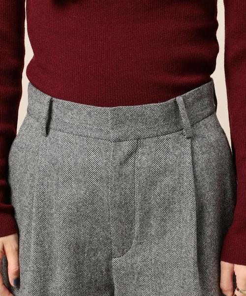 BEAUTY&YOUTH UNITED ARROWS(ビューティーアンドユースユナイテッドアローズ)の「BY ビッグヘリンボーンワイドパンツ◆(その他パンツ・レディース・オフホワイト/ダークグレー・MEDIUM/SMALL)」の4枚目の写真