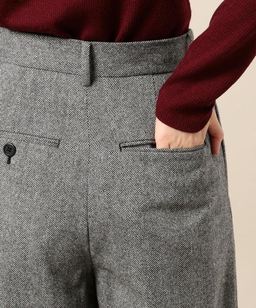 BEAUTY&YOUTH UNITED ARROWS(ビューティーアンドユースユナイテッドアローズ)の「BY ビッグヘリンボーンワイドパンツ◆(その他パンツ・レディース・オフホワイト/ダークグレー・MEDIUM/SMALL)」の6枚目の写真