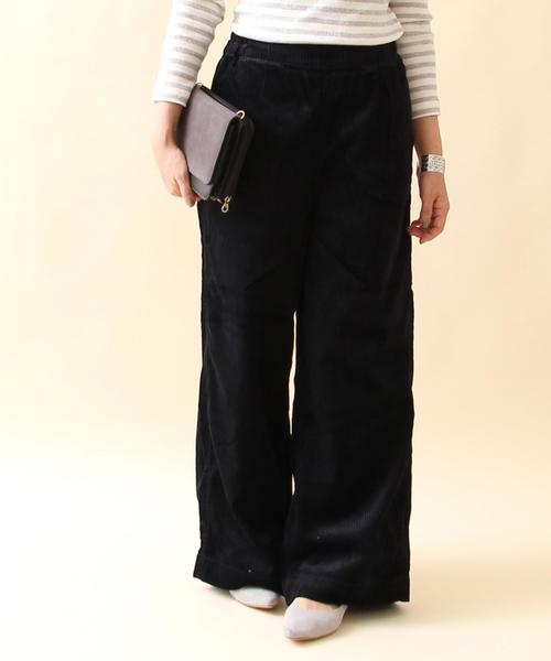 coen（コーエン）の「コーデュロイワイドパンツ（その他パンツ・レディース・ベージュ/ネイビー・LARGE/MEDIUM）」の18枚目の写真