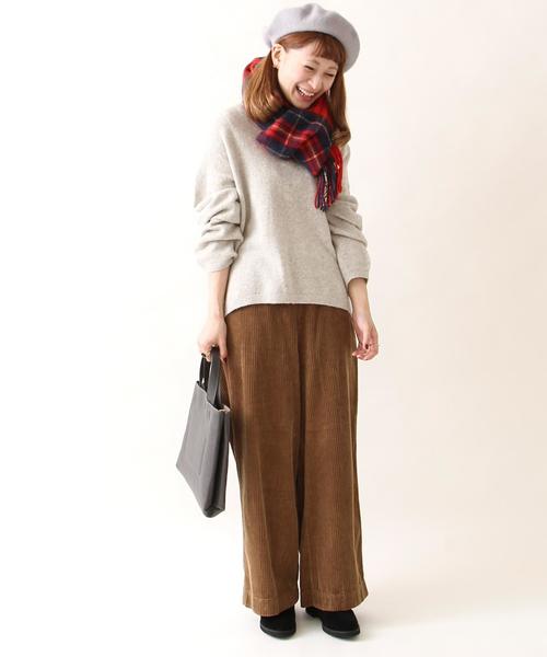 coen（コーエン）の「コーデュロイワイドパンツ（その他パンツ・レディース・ベージュ/ネイビー・LARGE/MEDIUM）」の10枚目の写真