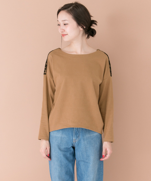 URBAN RESEARCH(アーバンリサーチ)の「UR BACKリボンレースプルオーバー(Tシャツ/カットソー・レディース・ホワイト×ブラック/ネイビー/キャメル・FREE)」の8枚目の写真