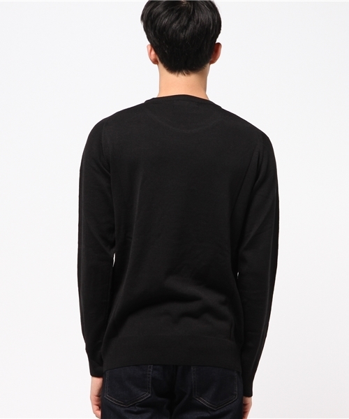 CUSTOM CULTURE（カスタムカルチャー）の「【CUSTOM CULTURE】　Italy made クルーネックセーター　ハイゲージ（ニット/セーター・メンズ・ブラック/グレー系その他/レッド系その他/ブルー系その他・2/3）」の6枚目の写真