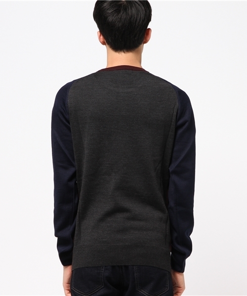 CUSTOM CULTURE（カスタムカルチャー）の「【CUSTOM CULTURE】　Italy made クルーネックセーター　ハイゲージ（ニット/セーター・メンズ・ブラック/グレー系その他/レッド系その他/ブルー系その他・2/3）」の13枚目の写真