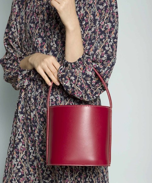 PLAIN CLOTHING（プレーンクロージング）の「ミニバケツハンドバッグ【PLAIN CLOTHING】（ショルダーバッグ・レディース・キャメル/ブラック/ワイン・FREE）」の18枚目の写真