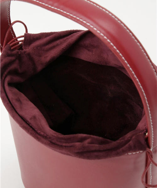 PLAIN CLOTHING（プレーンクロージング）の「ミニバケツハンドバッグ【PLAIN CLOTHING】（ショルダーバッグ・レディース・キャメル/ブラック/ワイン・FREE）」の11枚目の写真