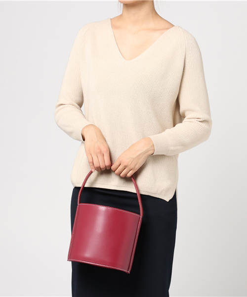 PLAIN CLOTHING（プレーンクロージング）の「ミニバケツハンドバッグ【PLAIN CLOTHING】（ショルダーバッグ・レディース・キャメル/ブラック/ワイン・FREE）」の8枚目の写真