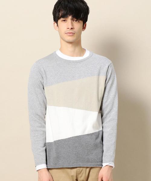 BEAUTY&YOUTH UNITED ARROWS(ビューティーアンドユースユナイテッドアローズ)の「BY カラーブロック レイヤード ニット ◆(ニット/セーター・メンズ・ライム/ネイビー/グレー・MEDIUM/SMALL/LARGE/X-LARGE)」の16枚目の写真