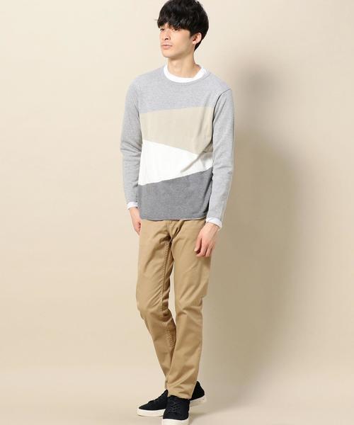 BEAUTY&YOUTH UNITED ARROWS(ビューティーアンドユースユナイテッドアローズ)の「BY カラーブロック レイヤード ニット ◆(ニット/セーター・メンズ・ライム/ネイビー/グレー・MEDIUM/SMALL/LARGE/X-LARGE)」の14枚目の写真