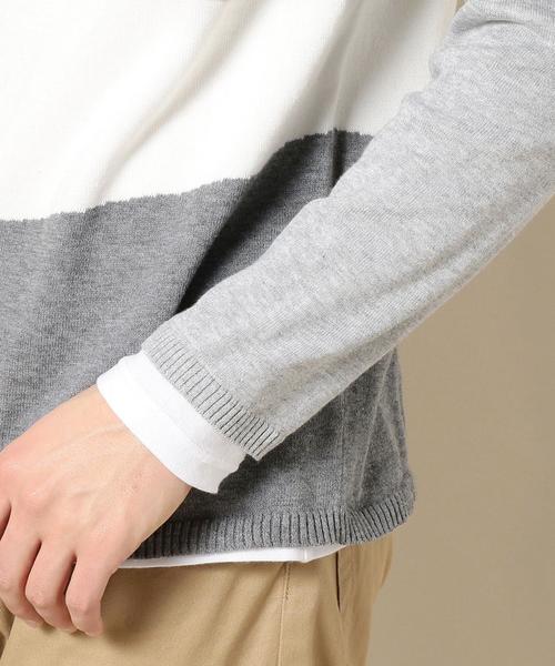 BEAUTY&YOUTH UNITED ARROWS(ビューティーアンドユースユナイテッドアローズ)の「BY カラーブロック レイヤード ニット ◆(ニット/セーター・メンズ・ライム/ネイビー/グレー・MEDIUM/SMALL/LARGE/X-LARGE)」の12枚目の写真
