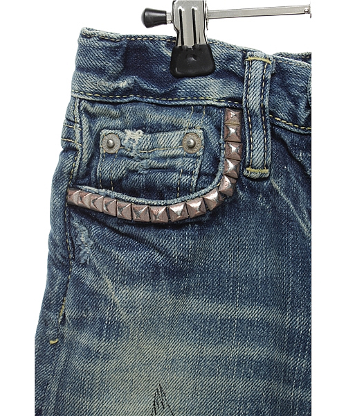 JOEY HYSTERIC(ジョーイヒステリック)の「RSR加工デニムストレートPT(デニムパンツ・キッズ・インディゴブルー・SMALL/MEDIUM)」の6枚目の写真