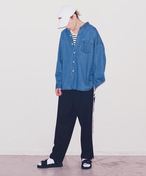 MONKEY TIME(モンキータイム)の「<monkey time> DENIM DROPPED SHOULDER SHIRT/シャツ(シャツ/ブラウス・メンズ・ターコイズブルー・SMALL/LARGE/X-LARGE/MEDIUM)」の4枚目の写真