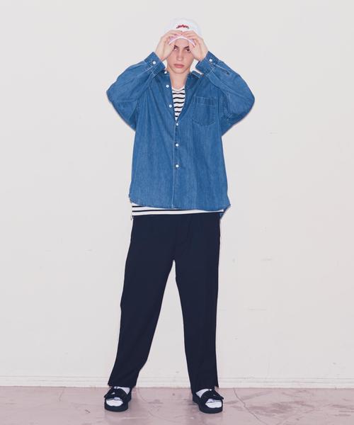 MONKEY TIME(モンキータイム)の「<monkey time> DENIM DROPPED SHOULDER SHIRT/シャツ(シャツ/ブラウス・メンズ・ターコイズブルー・SMALL/LARGE/X-LARGE/MEDIUM)」の6枚目の写真