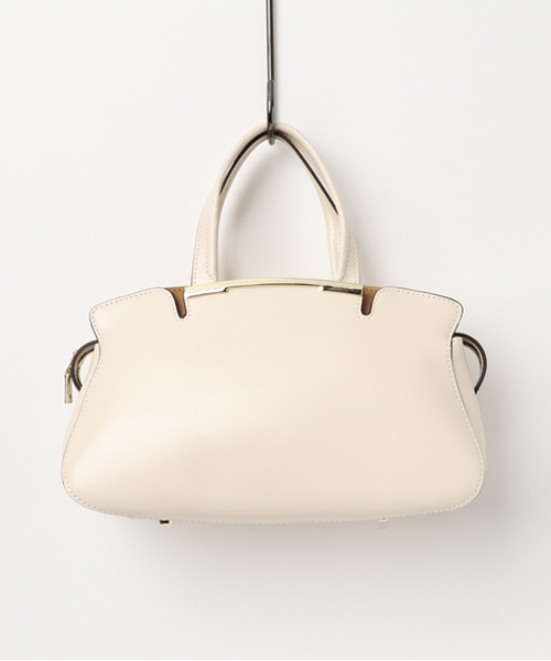 VitaFelice（ヴィータフェリーチェ）の「牛革2wayラウンドハンドバッグ（ハンドバッグ・レディース・ブラック/アイボリー/キャメル/ブラック×ブラック・FREE）」の16枚目の写真