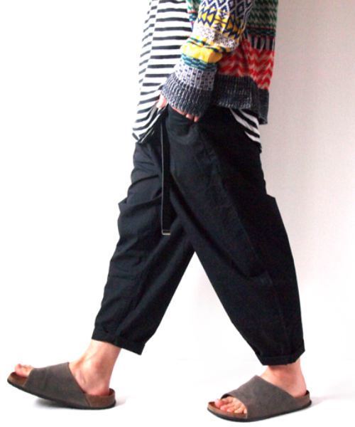 BEATJIVE(ビートジャイブ)の「シャンブレー デニムパンツ クロップドパンツ スラックス シェフパンツ 9分丈 7分丈 夏 メンズ(デニムパンツ・メンズ・ブラック/インディゴブルー/サックスブルー/ライトブラック・2/3)」の8枚目の写真
