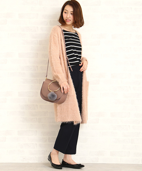 N.（N. Natural Beauty Basic）（エヌエヌナチュラルビューティーベーシック）の「◆フェザーヤーンロングカーディガン（カーディガン/ボレロ・レディース・ピンク/ベージュ/グレー・MEDIUM）」の14枚目の写真