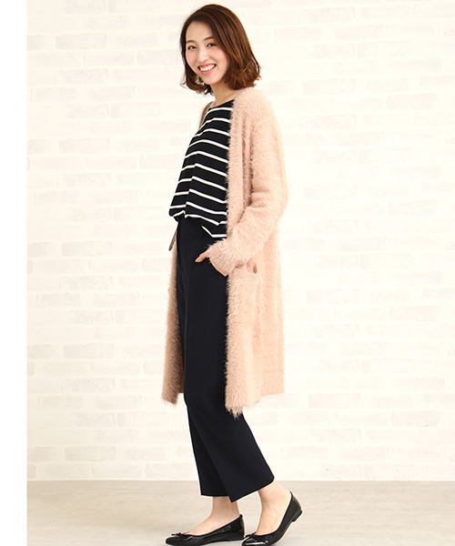 N.（N. Natural Beauty Basic）（エヌエヌナチュラルビューティーベーシック）の「◆フェザーヤーンロングカーディガン（カーディガン/ボレロ・レディース・ピンク/ベージュ/グレー・MEDIUM）」の16枚目の写真