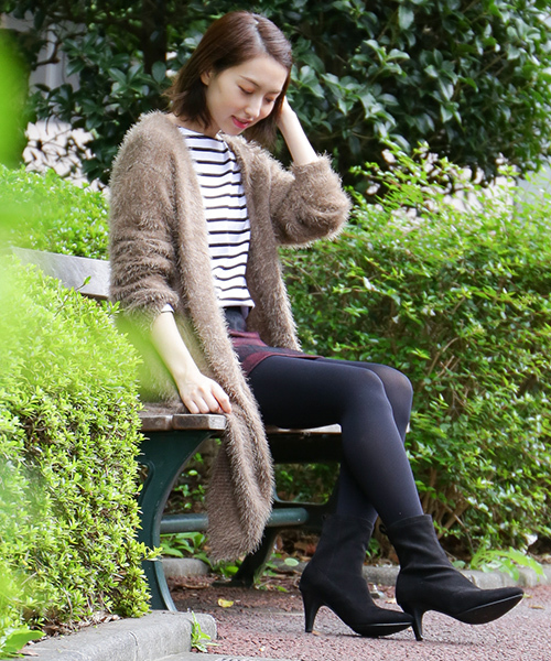 N.（N. Natural Beauty Basic）（エヌエヌナチュラルビューティーベーシック）の「◆フェザーヤーンロングカーディガン（カーディガン/ボレロ・レディース・ピンク/ベージュ/グレー・MEDIUM）」の17枚目の写真