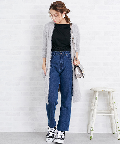 N.（N. Natural Beauty Basic）（エヌエヌナチュラルビューティーベーシック）の「◆フェザーヤーンロングカーディガン（カーディガン/ボレロ・レディース・ピンク/ベージュ/グレー・MEDIUM）」の22枚目の写真