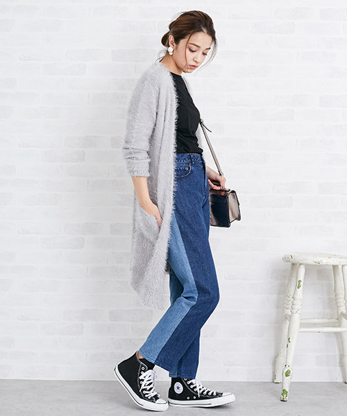 N.（N. Natural Beauty Basic）（エヌエヌナチュラルビューティーベーシック）の「◆フェザーヤーンロングカーディガン（カーディガン/ボレロ・レディース・ピンク/ベージュ/グレー・MEDIUM）」の21枚目の写真